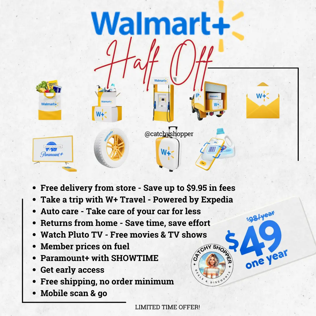 Score 50% Off Walmart+ Membership and Unlock Exclusive Perks!