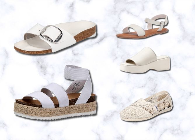 outfits with white sandals